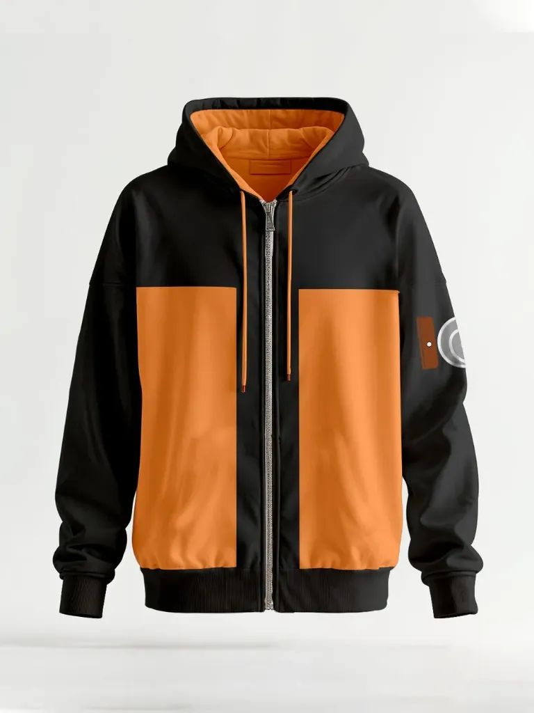 Naruto Hoodie (Black & Orangen Combinations)